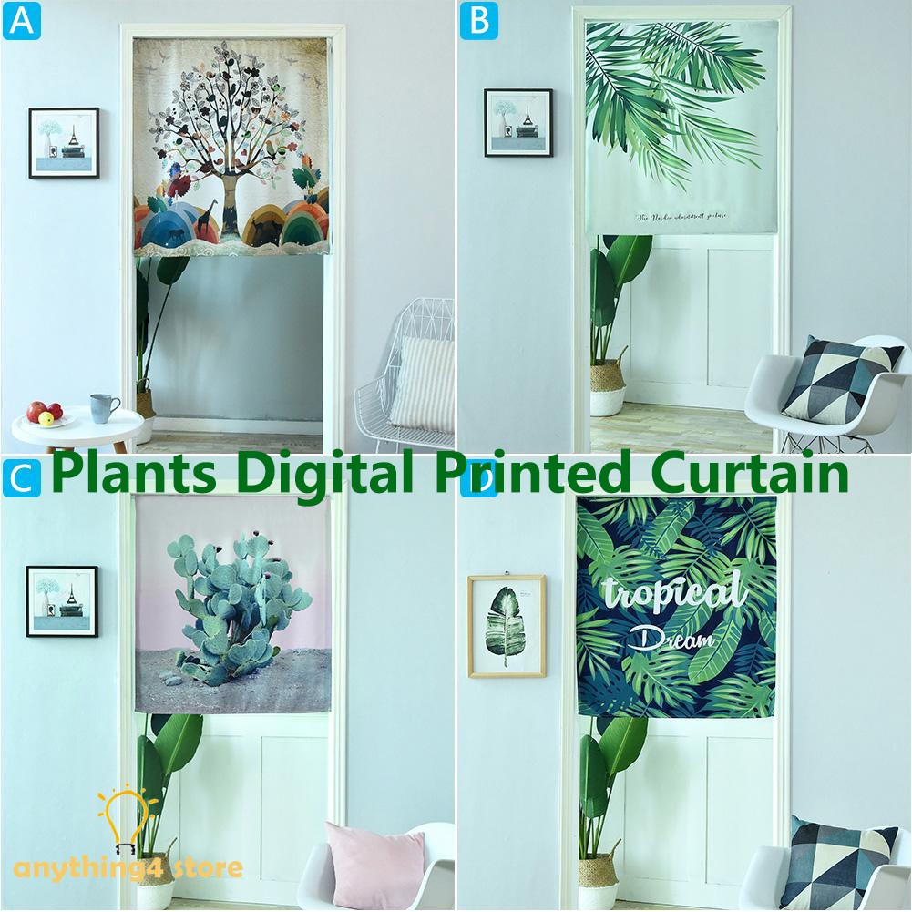 Doorway Curtain Kitchen Door Curtains Japanese Plants Digital