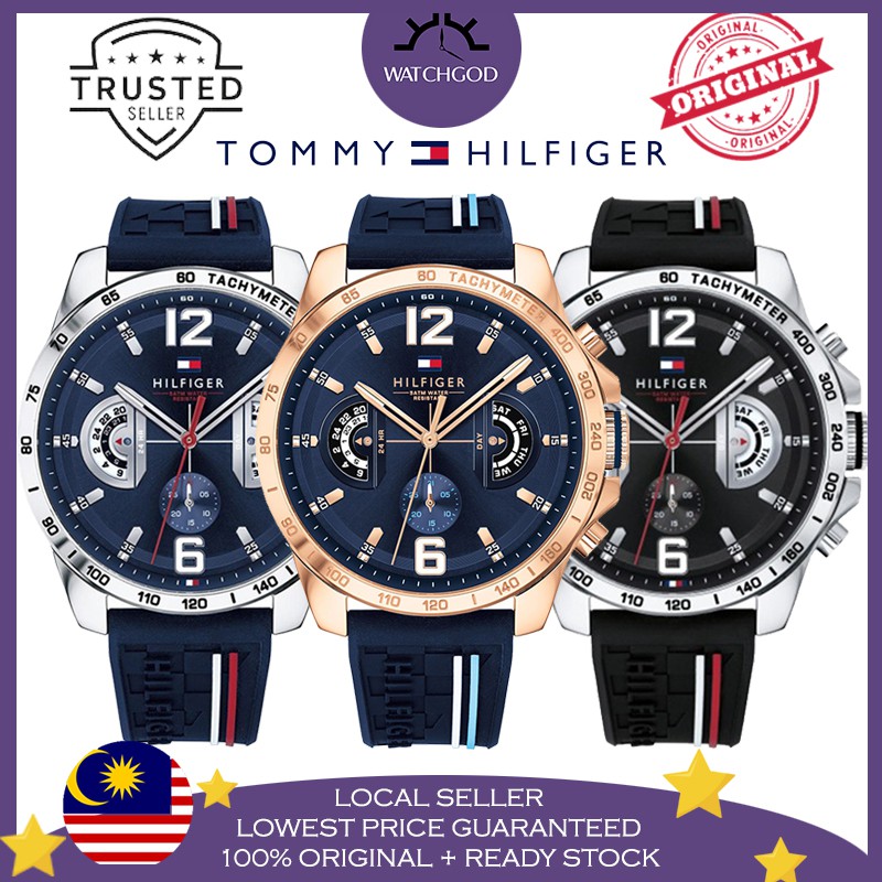 100% Original \u0026 Warranty] Tommy Hilfiger Decker Chronograph Men Watch Jam  Tangan Lelaki 1791476 1791474 1791473 | Shopee Malaysia