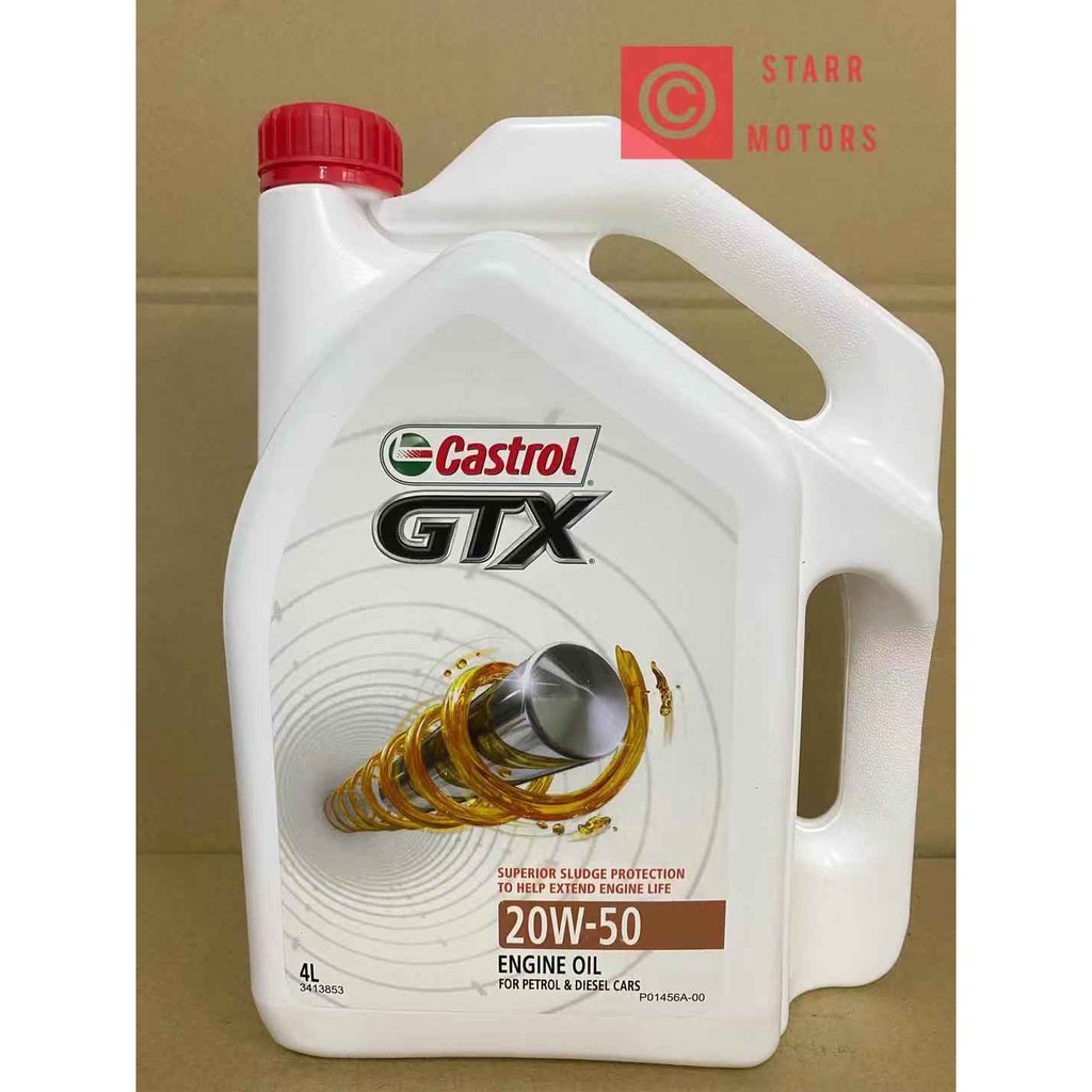 Buy Castrol Gtx 20w50 Engine Oil 4 Liter Original Longlife Smooth Quiet Seetracker Malaysia