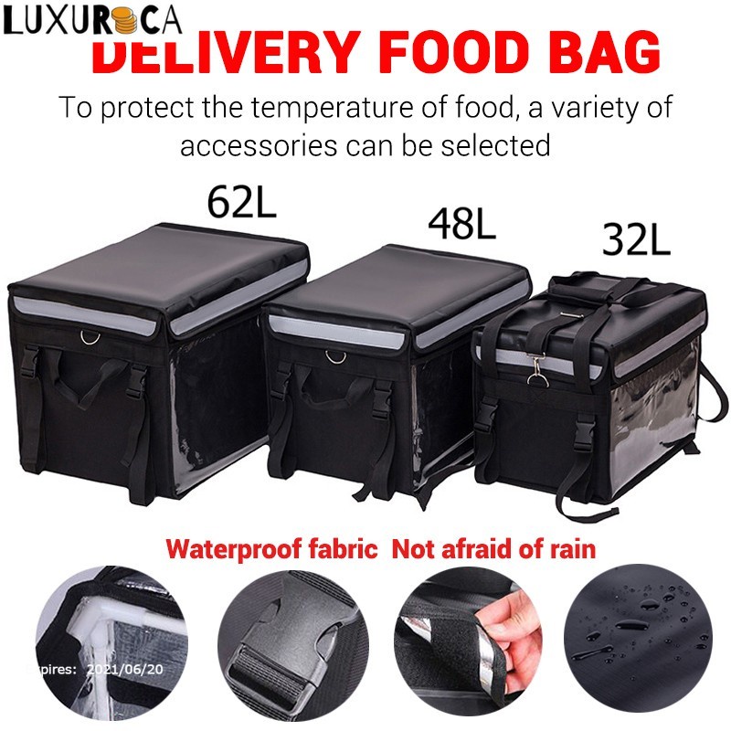 foodpanda bag grabfood bag lalamove beg rider shopee food Waterproof Food Delivery Bag Food Business Motorcycle Delivery