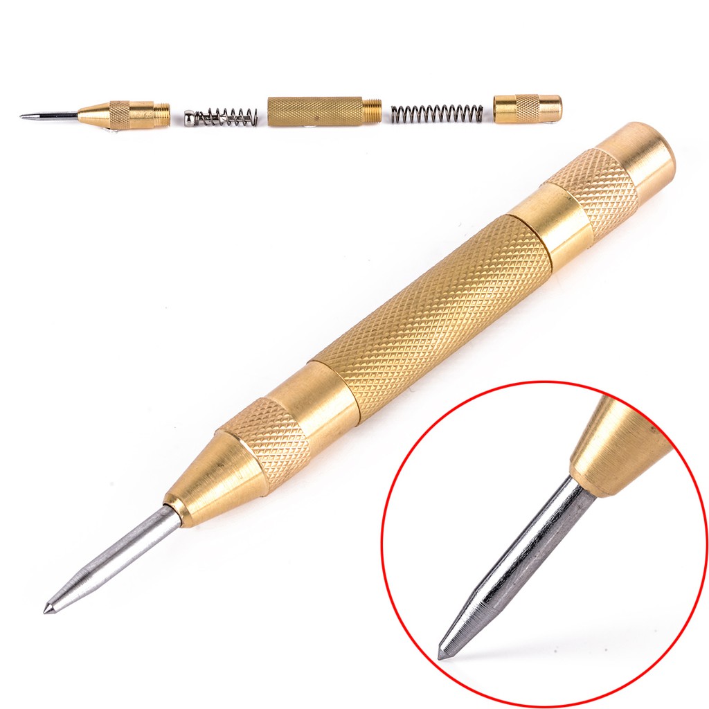 5inch Automatic Center Punch Strikes Spring Loaded Marking Starting Holes Tool