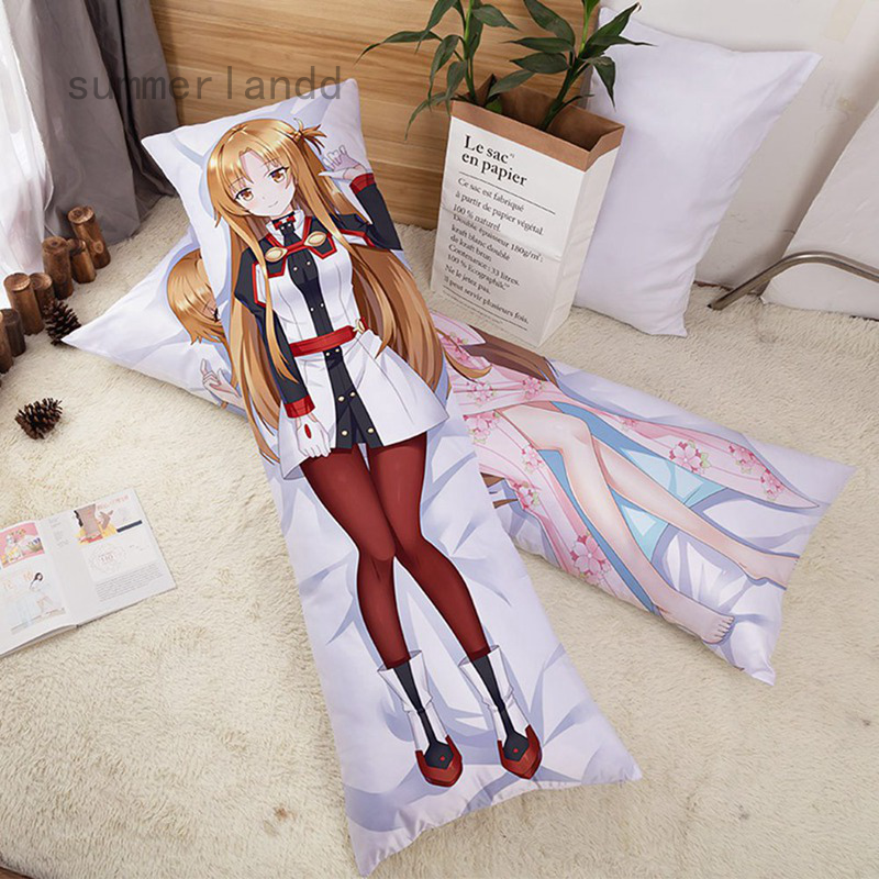 Anime SAO Sword Art Online Asuna Yuuki Dakimakura Hugging Body Pillow Case