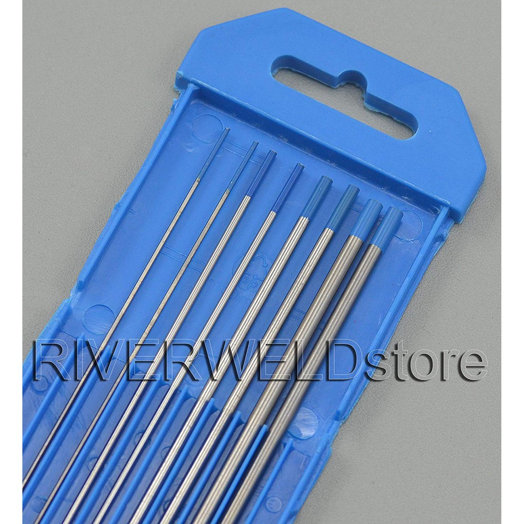 10PK TIG Welding Tungsten Rod Electrodes 2/% Lanthanated 0.040” x 7” Blue, WL20
