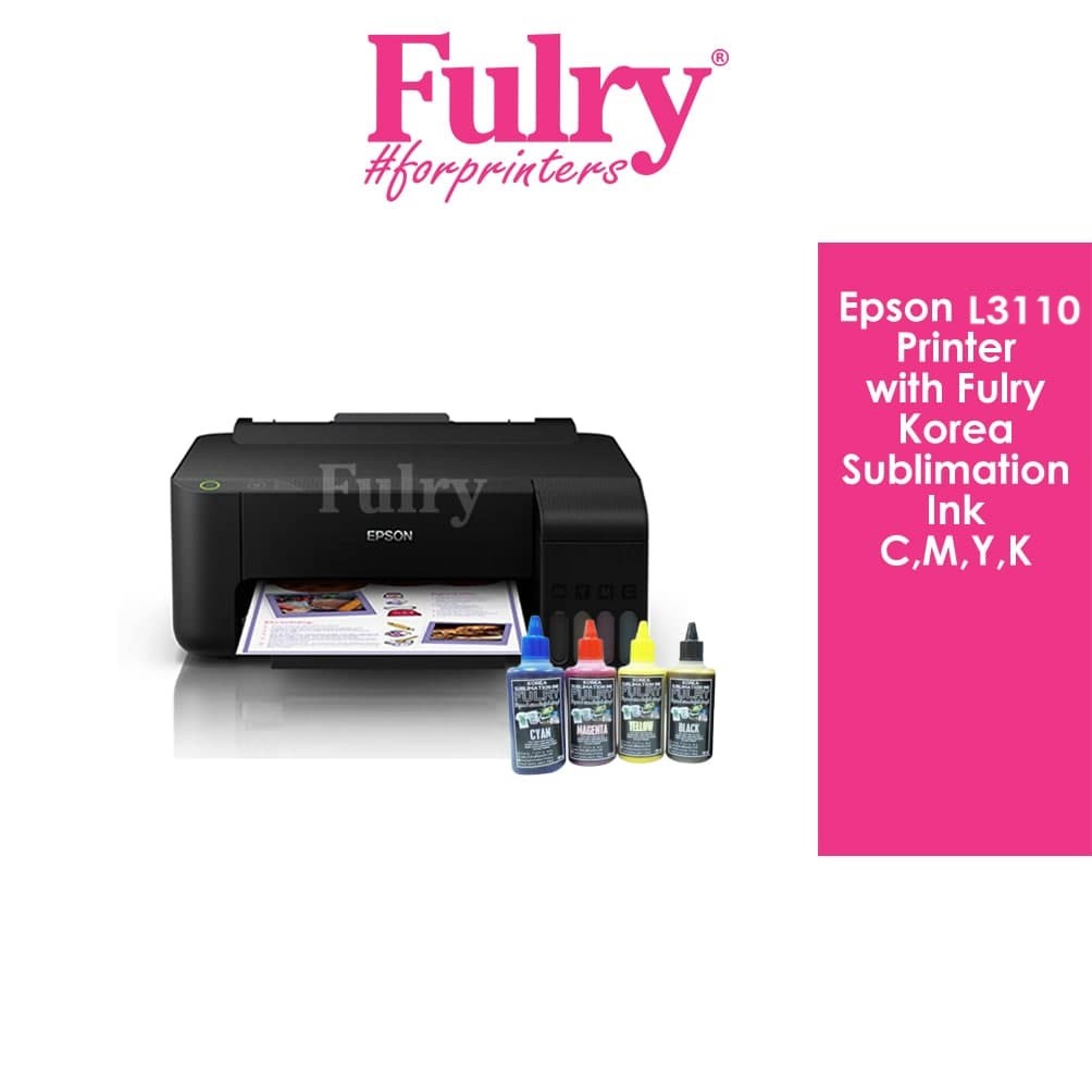Epson L3110 with Fulry Korea Sublimation Ink CMYK Sarawak | Shopee Malaysia