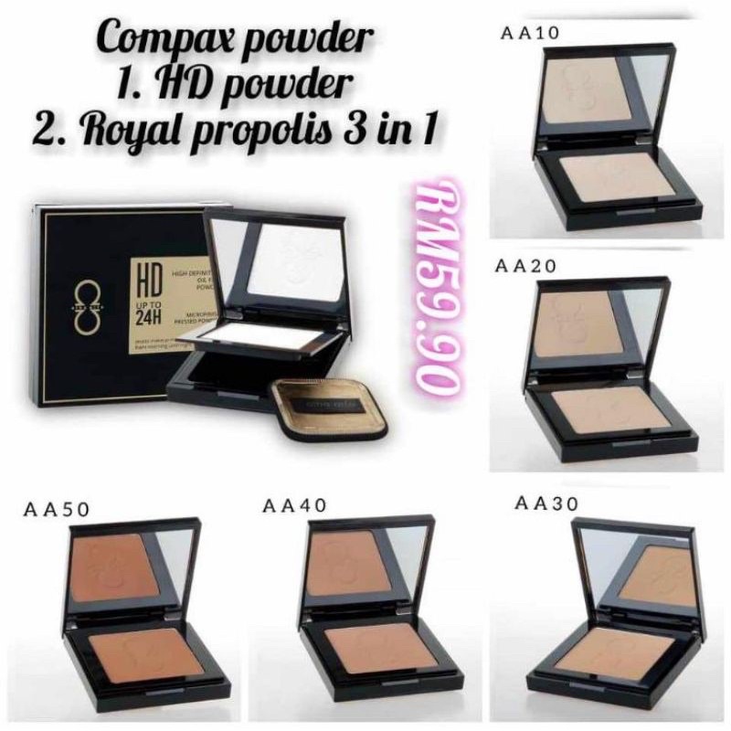 Alha Alfa Foundation COMPACT POWDER ALHA ALFA COSMETICS Shopee Malaysia