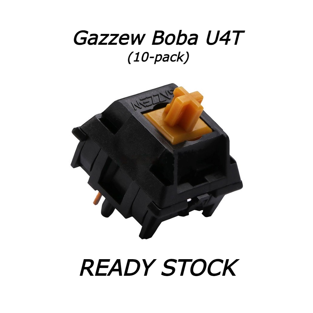 Gazzew Boba U4T Thocky Tactile Switch for Mechanical Keyboards (10pack