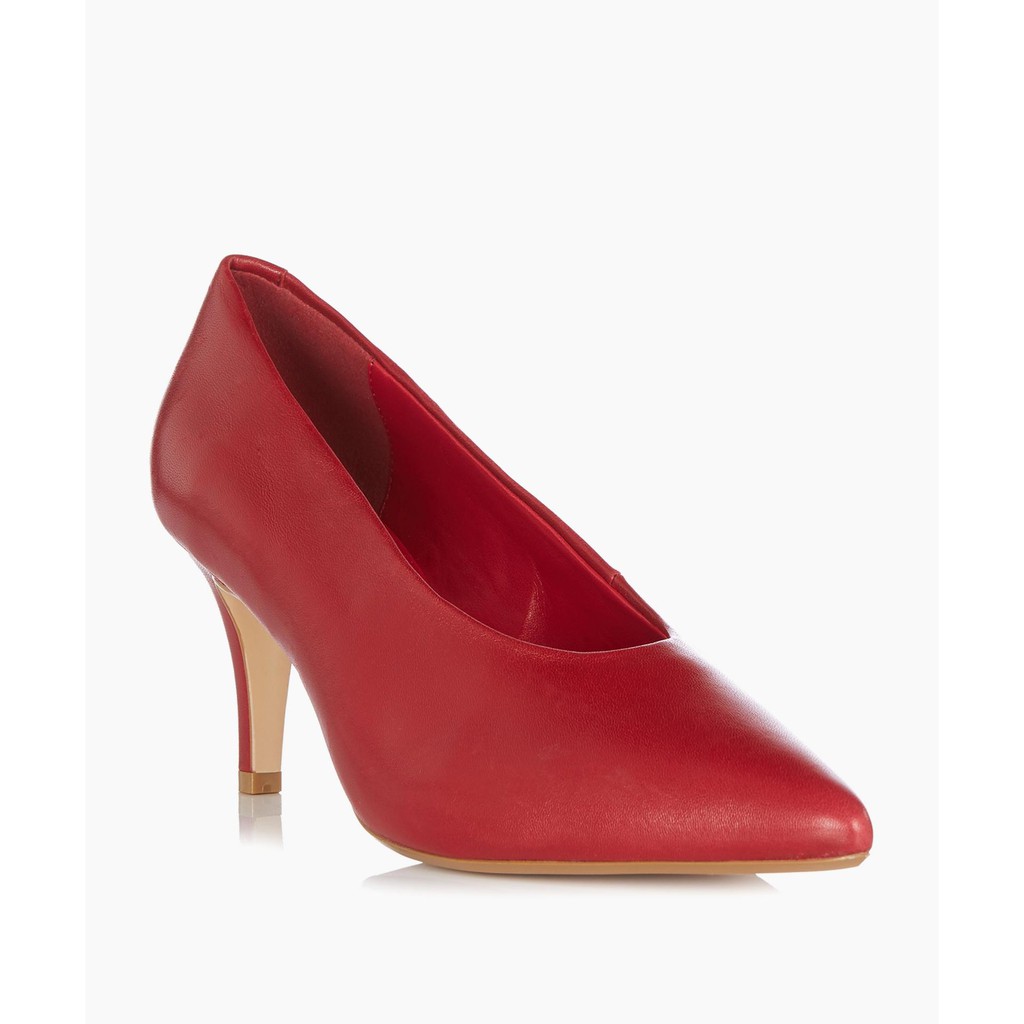 dune red court shoes