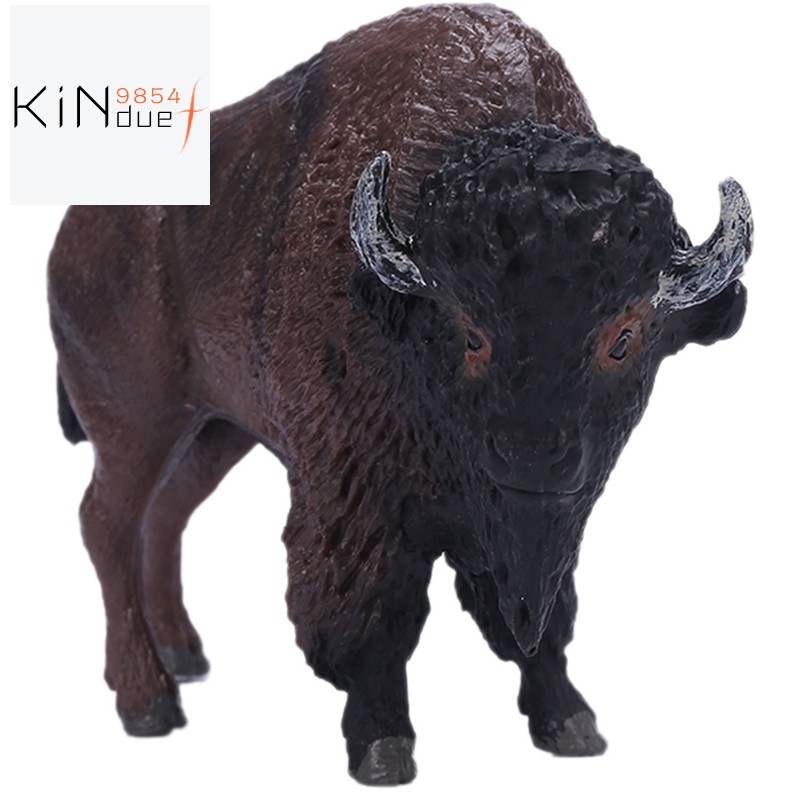 Children'S Solid Simulation Wildlife World el Wild Milk Cow Yak Toy Hand Decoration Bison Figurine