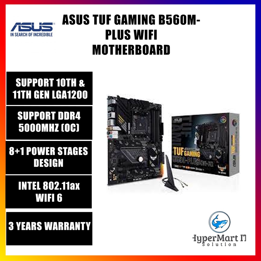 ASUS TUF GAMING B560M PLUS WIFI MOTHERBOARD Shopee Malaysia