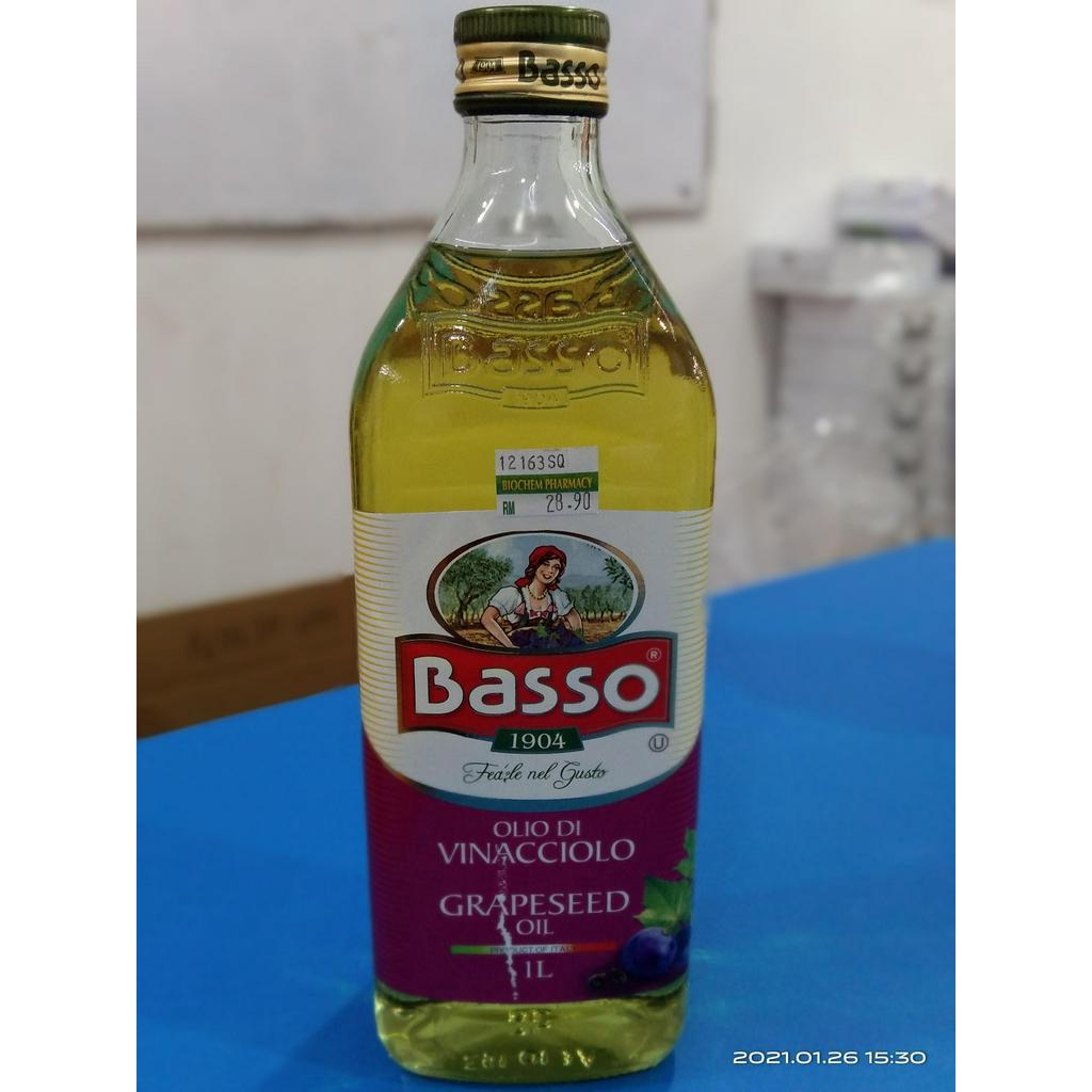 Basso Grapeseed Oil 1 litre Shopee Malaysia