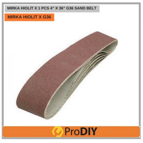 MIRKA HIOLIT X 1 PCS 4” X 36” G36 Sand Belt