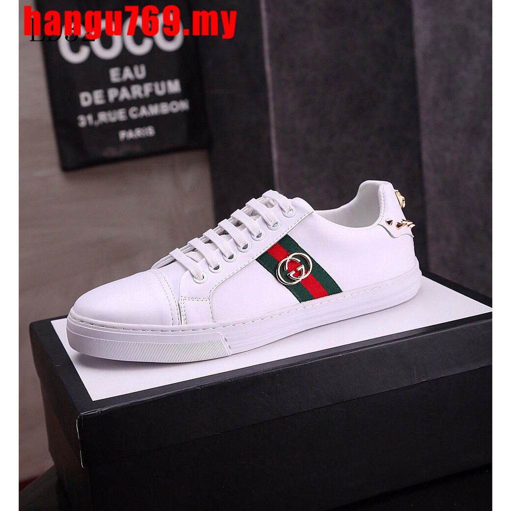 black low top gucci shoes