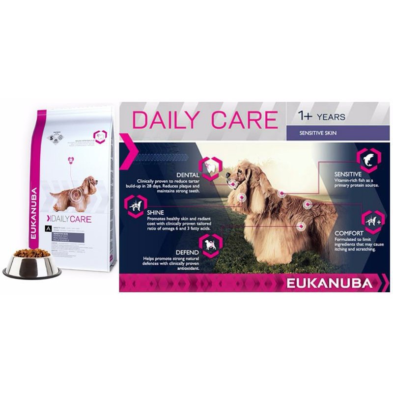 eukanuba daily care sensitive skin 12kg