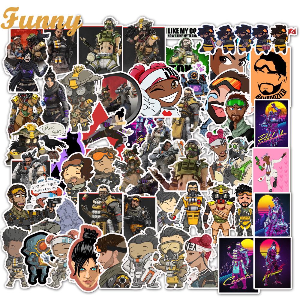 50pcs APEX Legends Game Cartoon Stickers for Children Travel Case Bicycle  Laptop Notebook Kid Anime Stickers | Shopee Malaysia