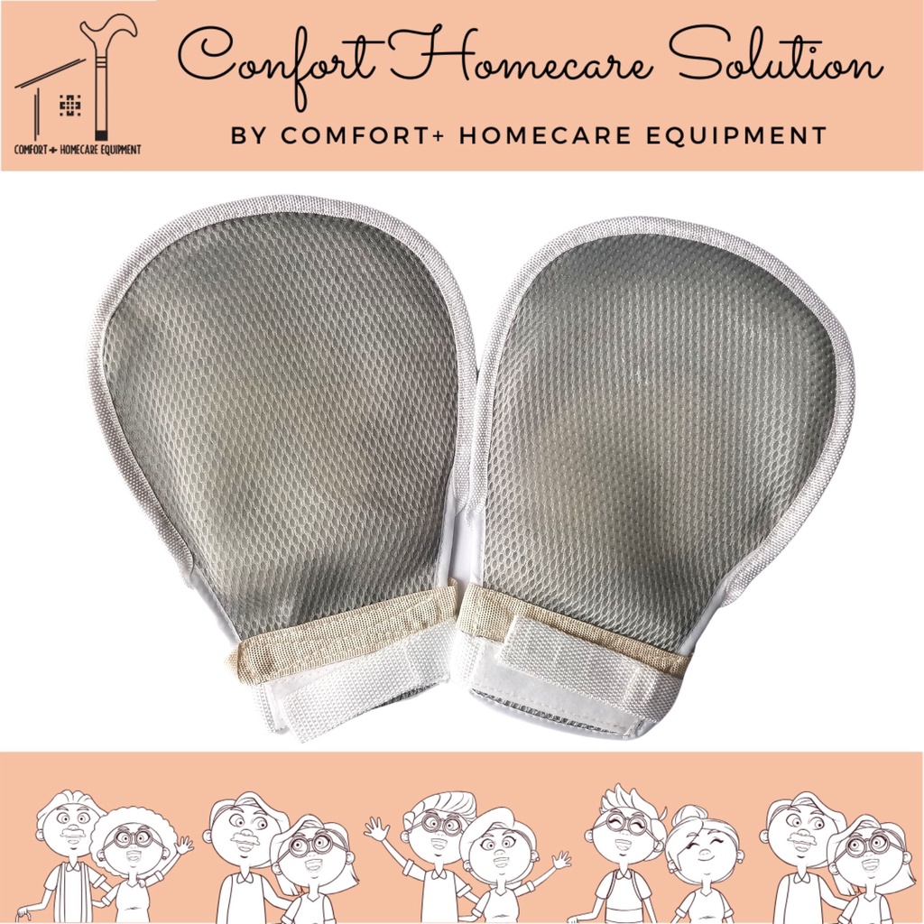 [Comfort+ Homecare] NEW 2 Side Net Breathable Mitten Elderly/ Protective Glove elderly - restraint hands | medical rehab