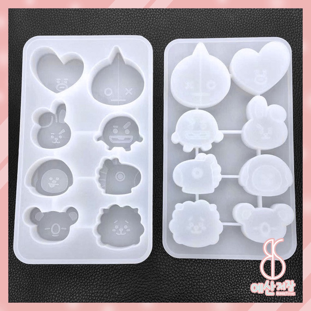 (BS) Multipurpose Mold Silicon Mold KPOP BTS BT21 Food Grade Ice Cake ...