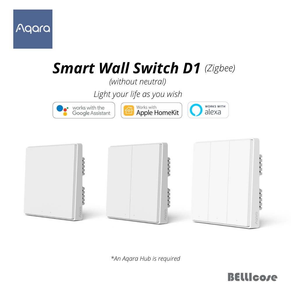 Aqara Wall Switch D1 No Neutral (Authorized Distributor) Shopee
