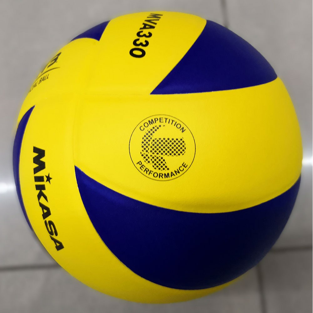 MIKASA VOLLEYBALL MVA330 YELLOW/BLUE With A Needle And Carrying Net ...