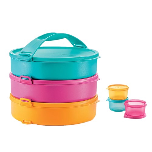 Tupperware Round Click To Go (3) 880ml Pwp Round Keeper (3) 380ml 