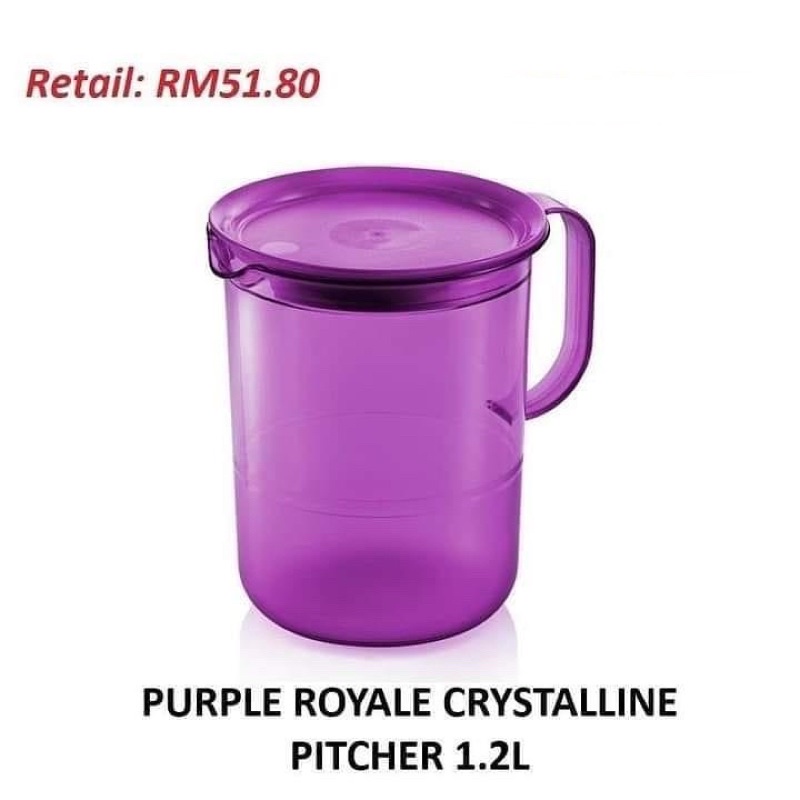 Tupperware Purple Royale Crystalline Pitcher 1.2L