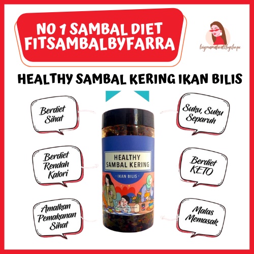 Healthy Sambal Ikan Bilis Sihat Keto DSSS Atkins Sambal Diet Shopee Malaysia