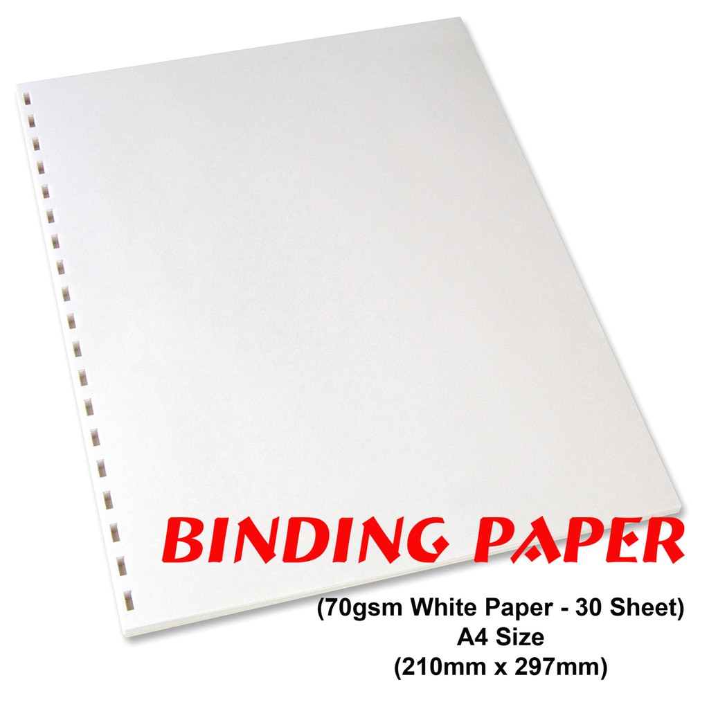 A4 Binding Set (Buku Folio) Binding Paper With Plastic Comb