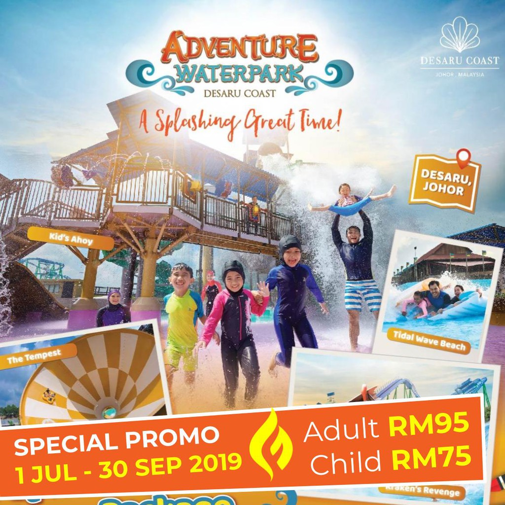 Special Promo Adventure Waterpark Desaru Coast 1 Day Pass Shopee Malaysia