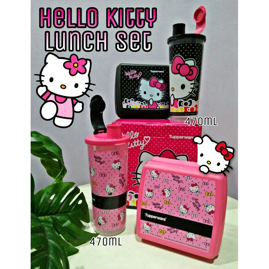 [READY STOCK] Tupperware Hello Kitty Lunch Set Shopee Malaysia