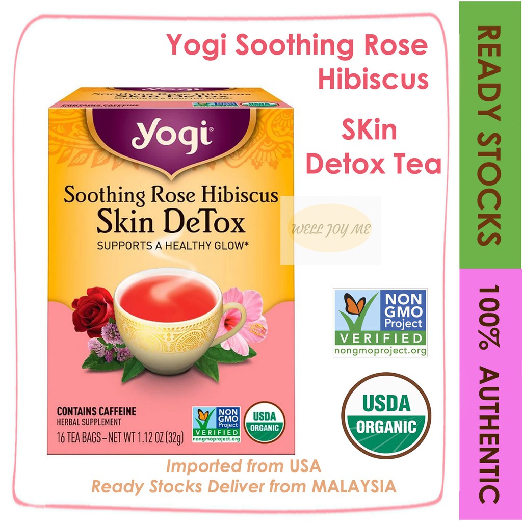 Yogi Tea Usda Organic Skin Detox Soothing Rose Hibiscus 16 Tea Bags Shopee Malaysia