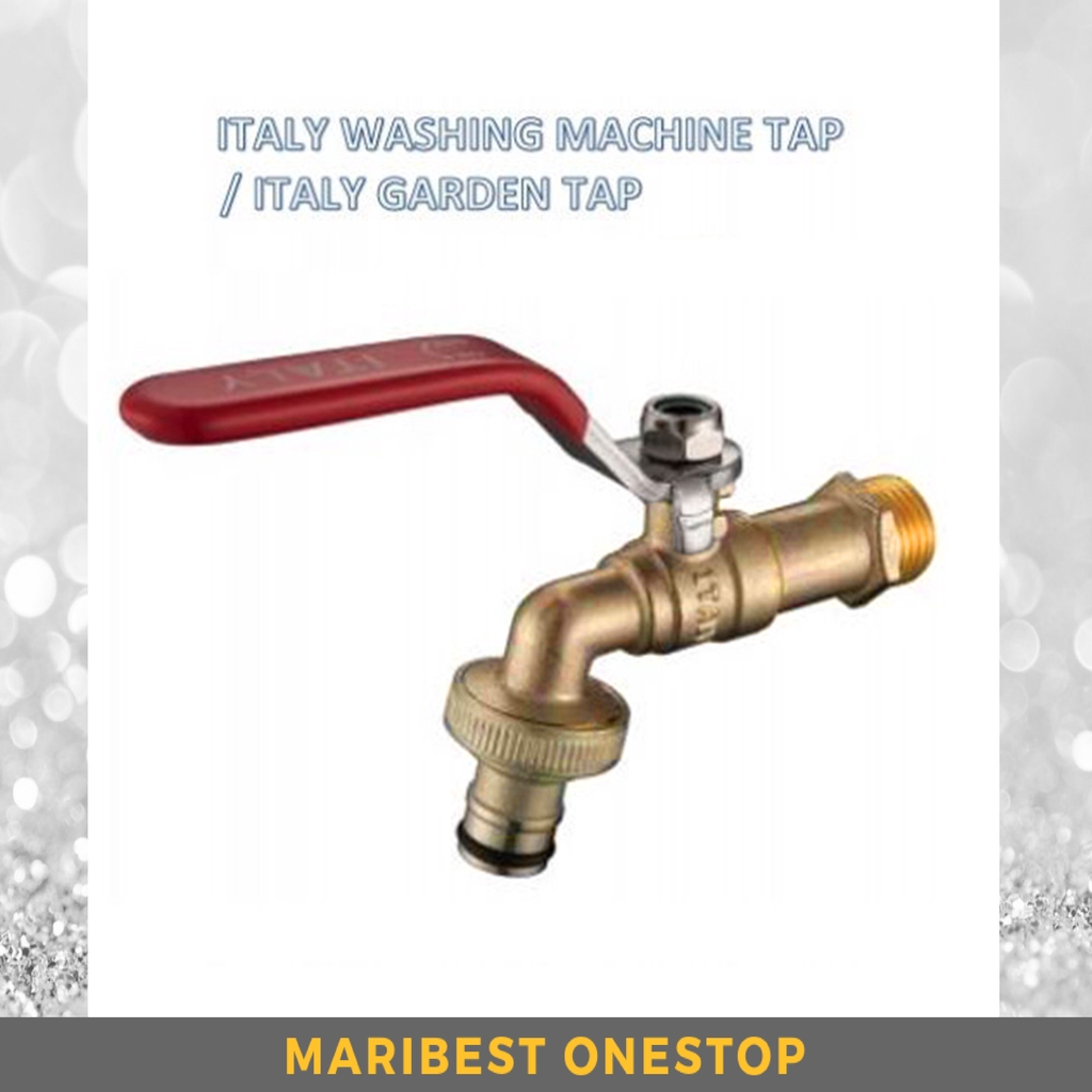 AG016 1/2" ITALY BRASS BALL TAP WASHING MACHINE TAP Shopee Malaysia