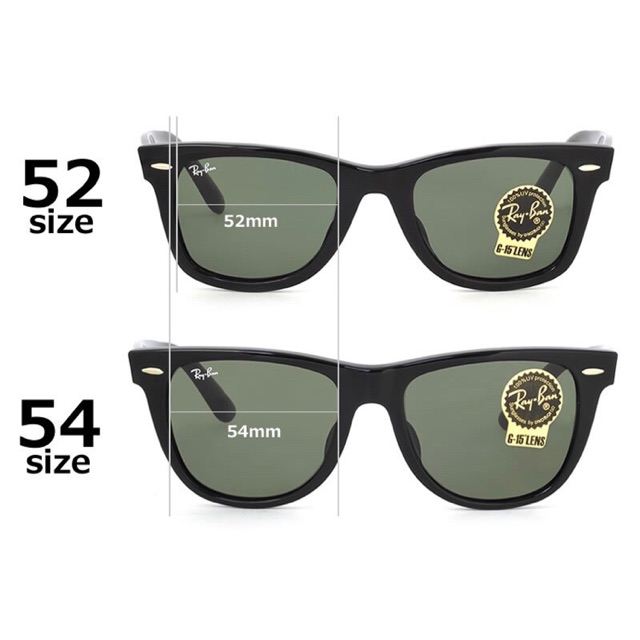 ray ban wayfarer 52mm