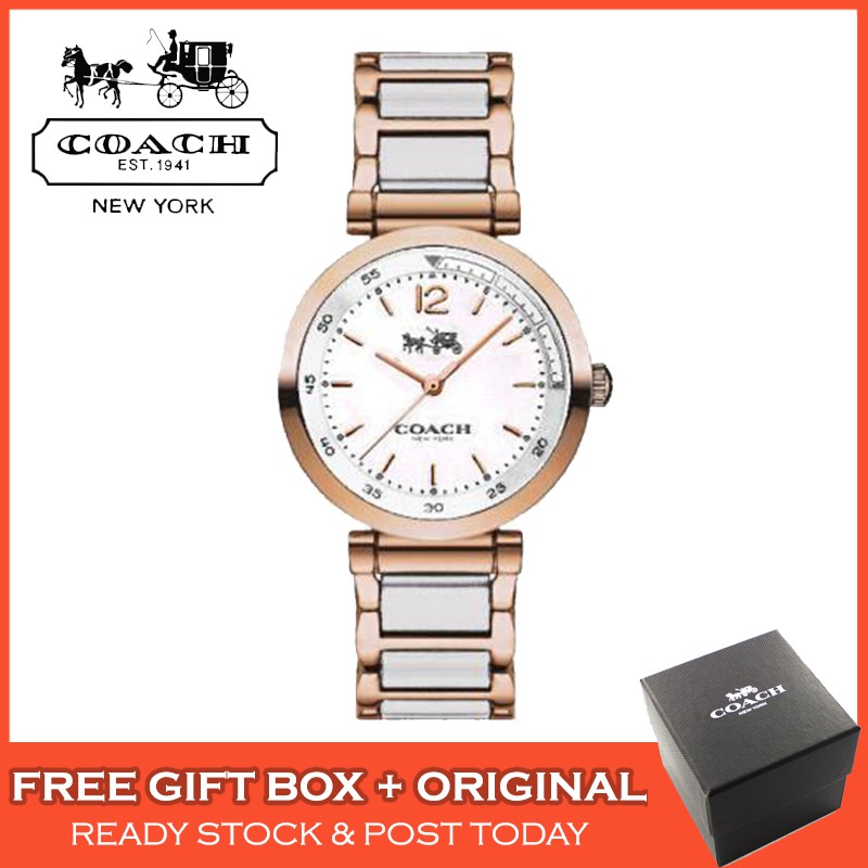 Original & 2 Years Warranty] Coach Women's 1941 Sport Ceramic Two Tone  Women Ladies Watch Jam Tangan Wanita 14502463 | Shopee Malaysia