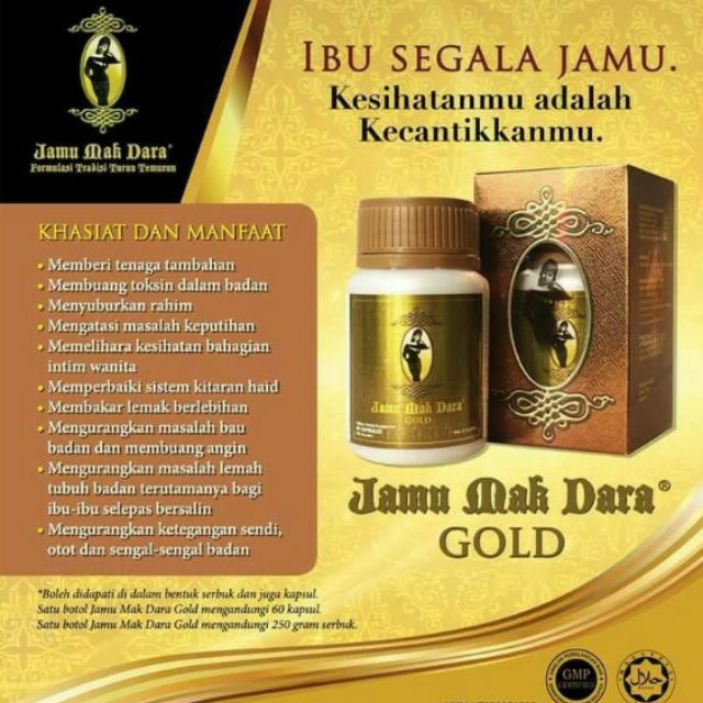 Jamu Mak Dara Gold 60 Kapsul Original Shopee Malaysia