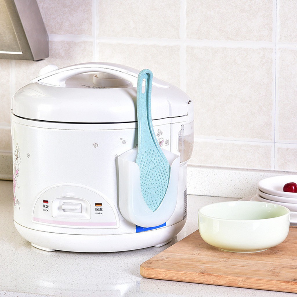 Rice Cooker Spoon Protective Cover Storage Shelf Rice Spoon Stand