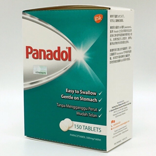 Original Panadol Regular Paracetamol 500mg/tablet Easy to Swallow Exp 09/2024