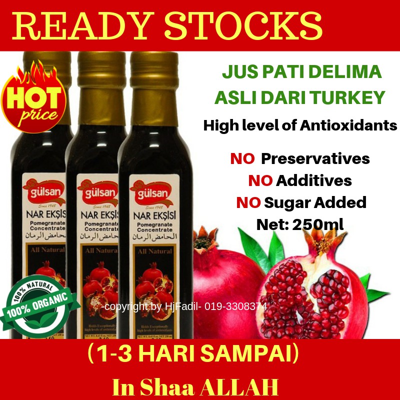 PATI DELIMA GULSAN JUS ASLI DARI TURKEY 100% NATURAL ...