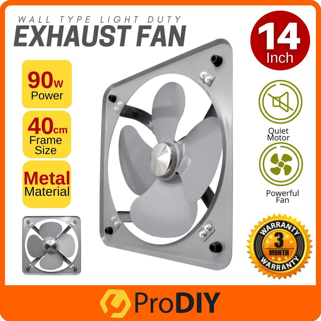 14" Inch Exhaust Fan Wall Type Industrial Light Duty Ventilator Air