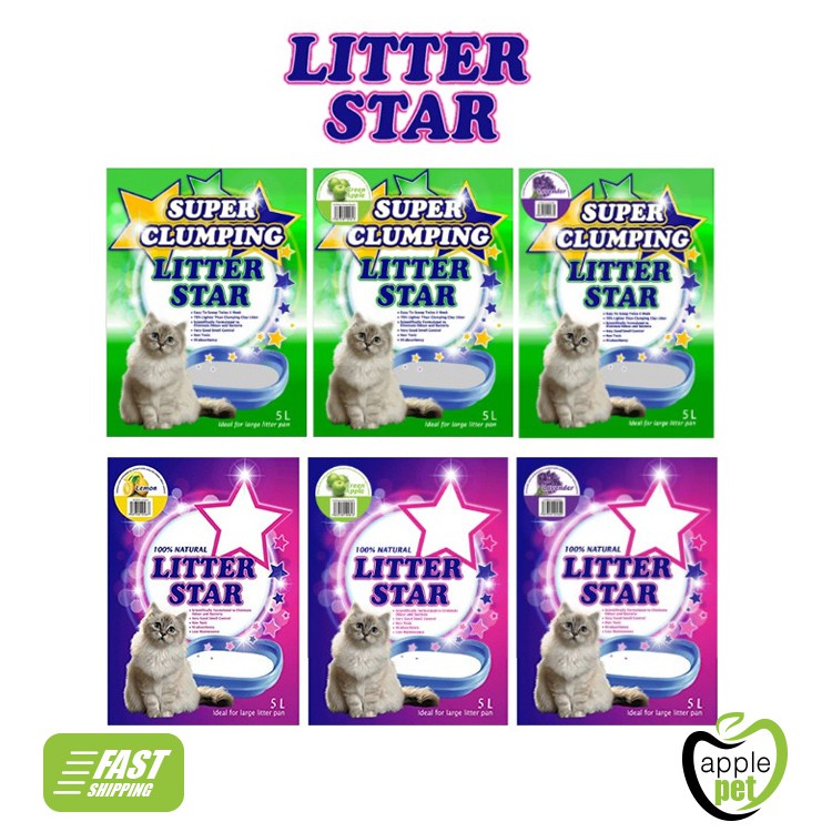 Litter Star Clumping / Litter Star 100 Natural Crystal Cat Litter (5L