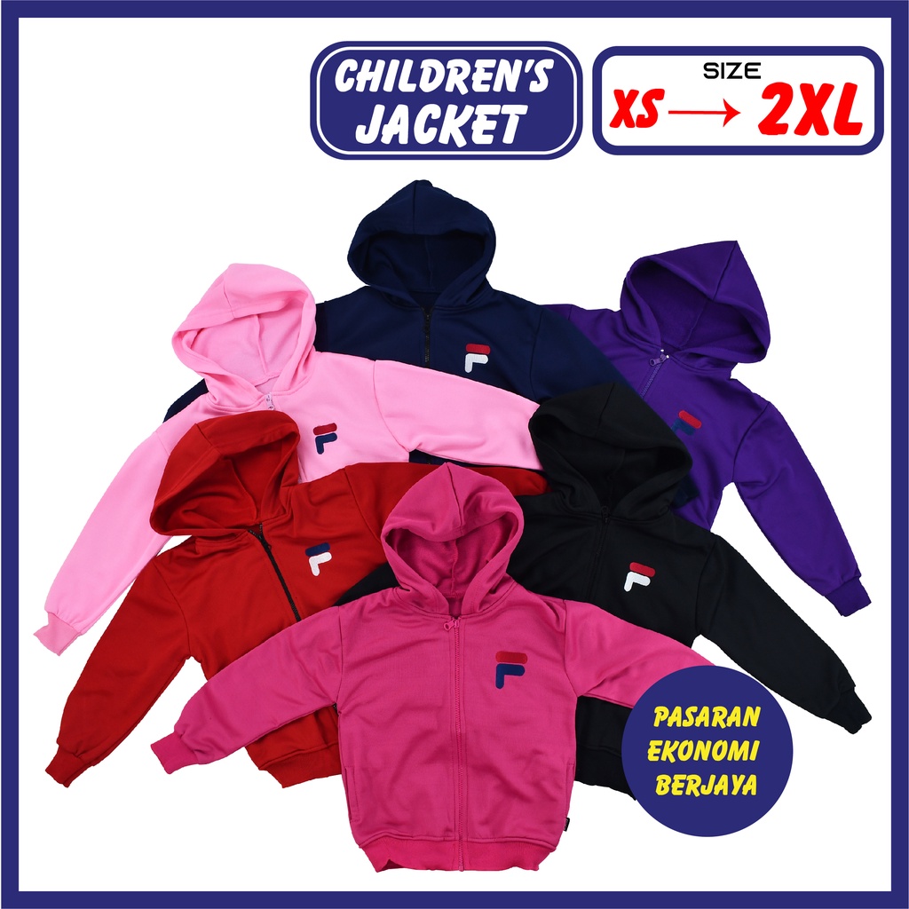 CHILDREN JACKET FIL/ JAKET BUDAK KANAK-KANAK/ CHILDREN SWEATER JACKET FASHION/ JAKET ANAK PEREMPUAN FESYEN