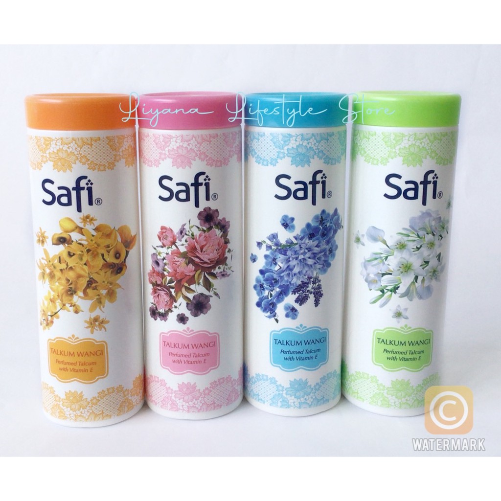 Safi Bedak Talkum Powder Wangi 90g | Perfumed Talcum With Vitamin E