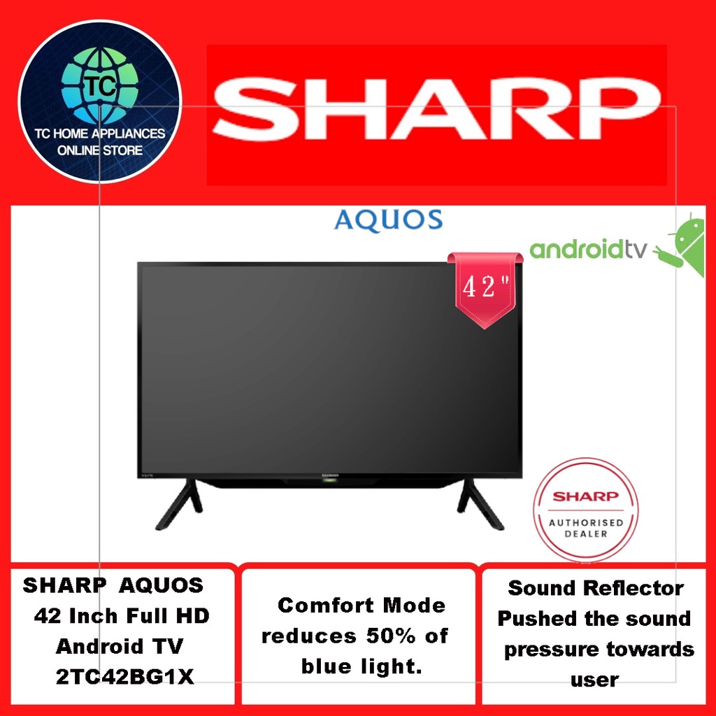 Sharp AQUOS 42inch 2K Android TV (2TC42BG1X) Shopee Malaysia