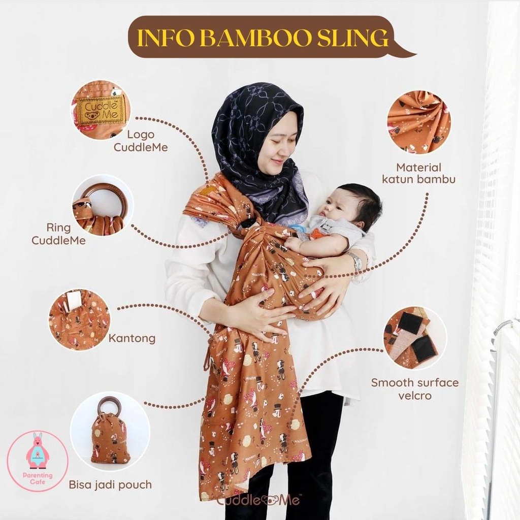 🔥 HOT SALE 🔥 Cuddleme Bamboo Sling Airsling Baby Carrier Mesh Gendong Bayi