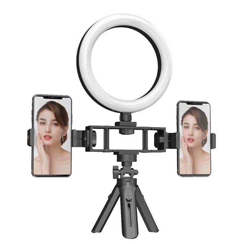 [[ HADIAH PERCUMA Lampu Cincin Selfie 16CM Lampu Cincin Video LED Merakam Telefon Mudah Alih Dan Lampu Isi Penstriman