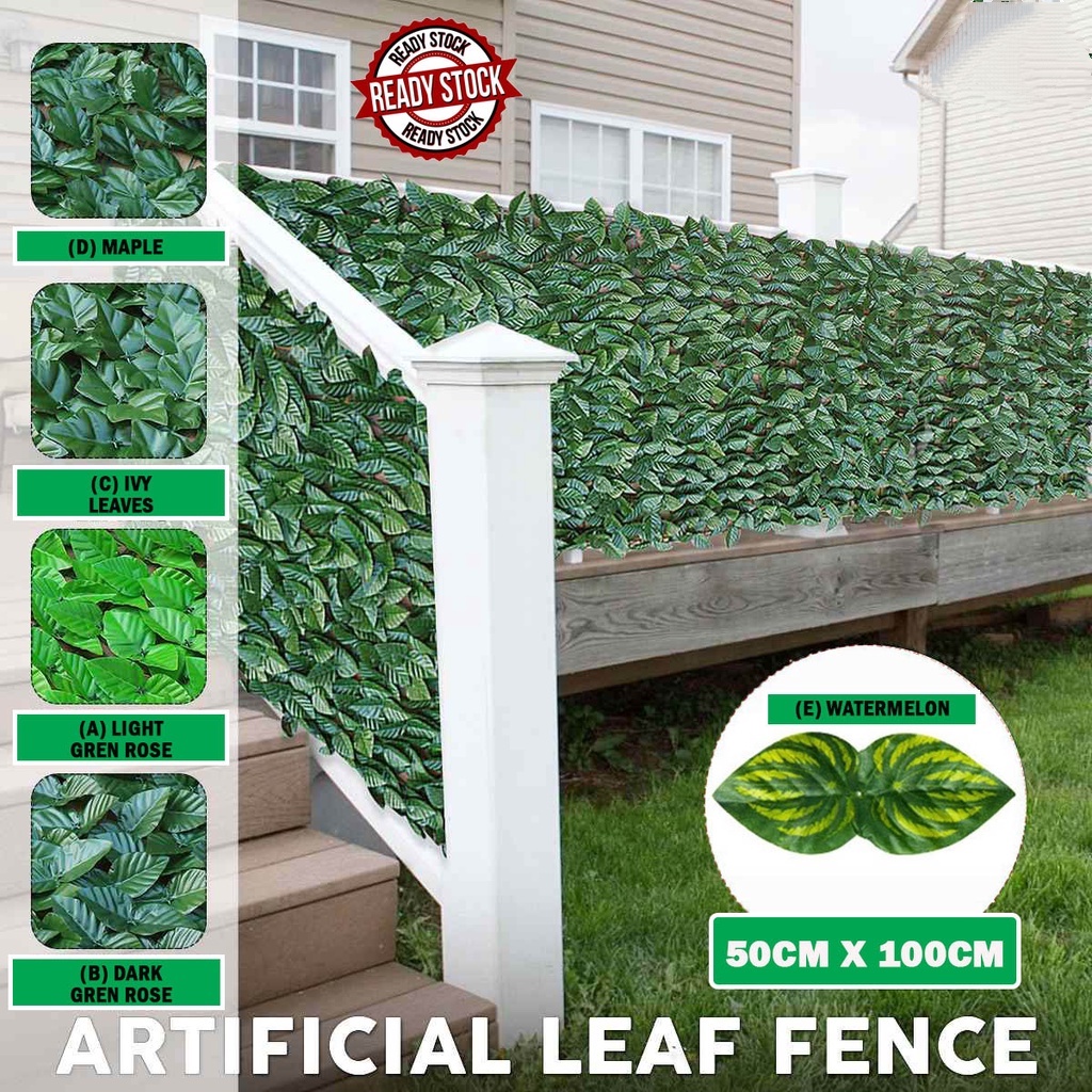 Artificial Fence Artificial Grass Fence Faux Hedge Ivy Leaf Privacy