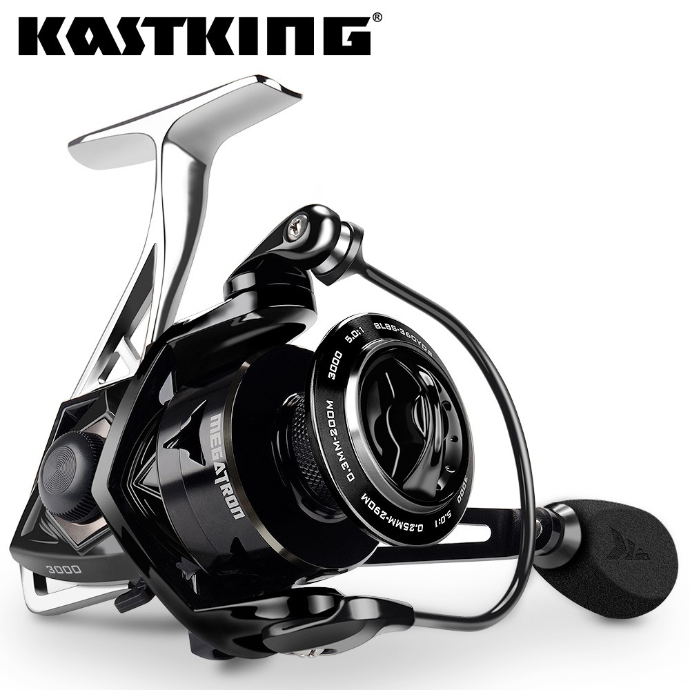 shopee: KastKing Megatron Spinning Fishing Reel 18KG Max Drag 7+1 Ball Bearings Aluminum Spool Carbon Fiber Drag Saltwater Fishing Coil (0:4:Size:6000;:)