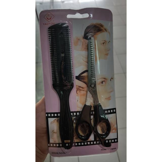 Hair Scissors Set Zig Zag Scissors + Cutting Comb 826