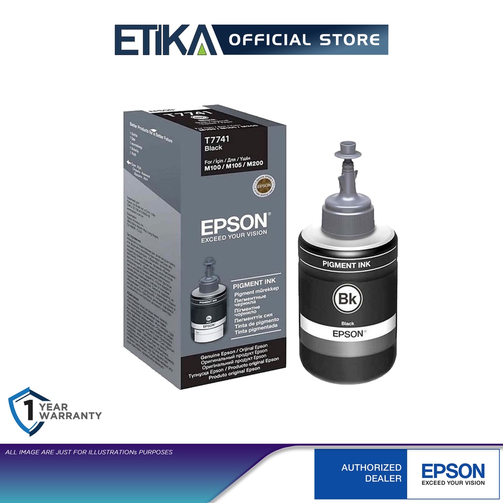 Epson T7741 Black Ink Bottle 70ml Shopee Malaysia