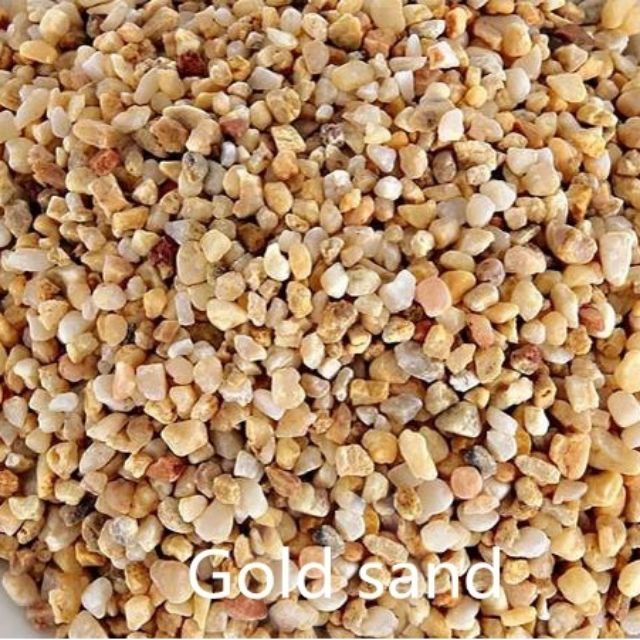 1kg gold sand | aquarium stone | batu sungai halus batu ...