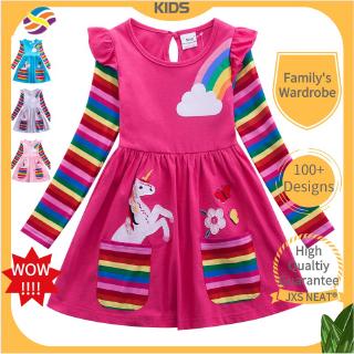 HOT SALE Girls Clothes Unicorn  Dress Baju  Anak  Perempuan 