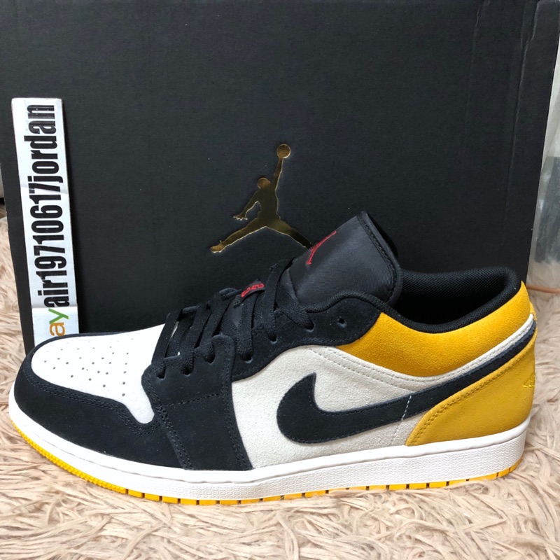 nike air jordan 1 low black and yellow